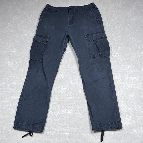 Nike SB Flex Cargo 32 Medium Black Rip Stop Skateboarding Pants AT3494-010 Faded
